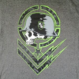 Y2K Metal Mulisha Shirt Mens Extra Large Grey Military Skull Motorsports FMX